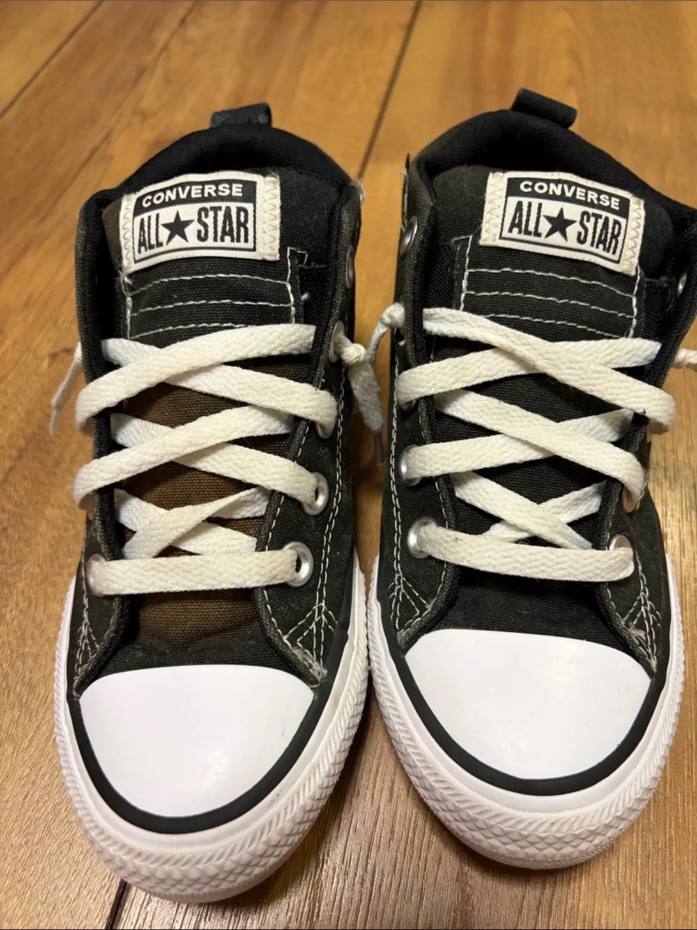 Converse Kids Black and White High Top Sneakers